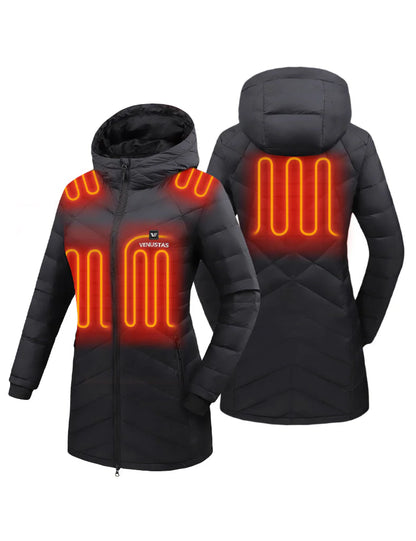 Women's Heated Jacket with 90% Duck Down